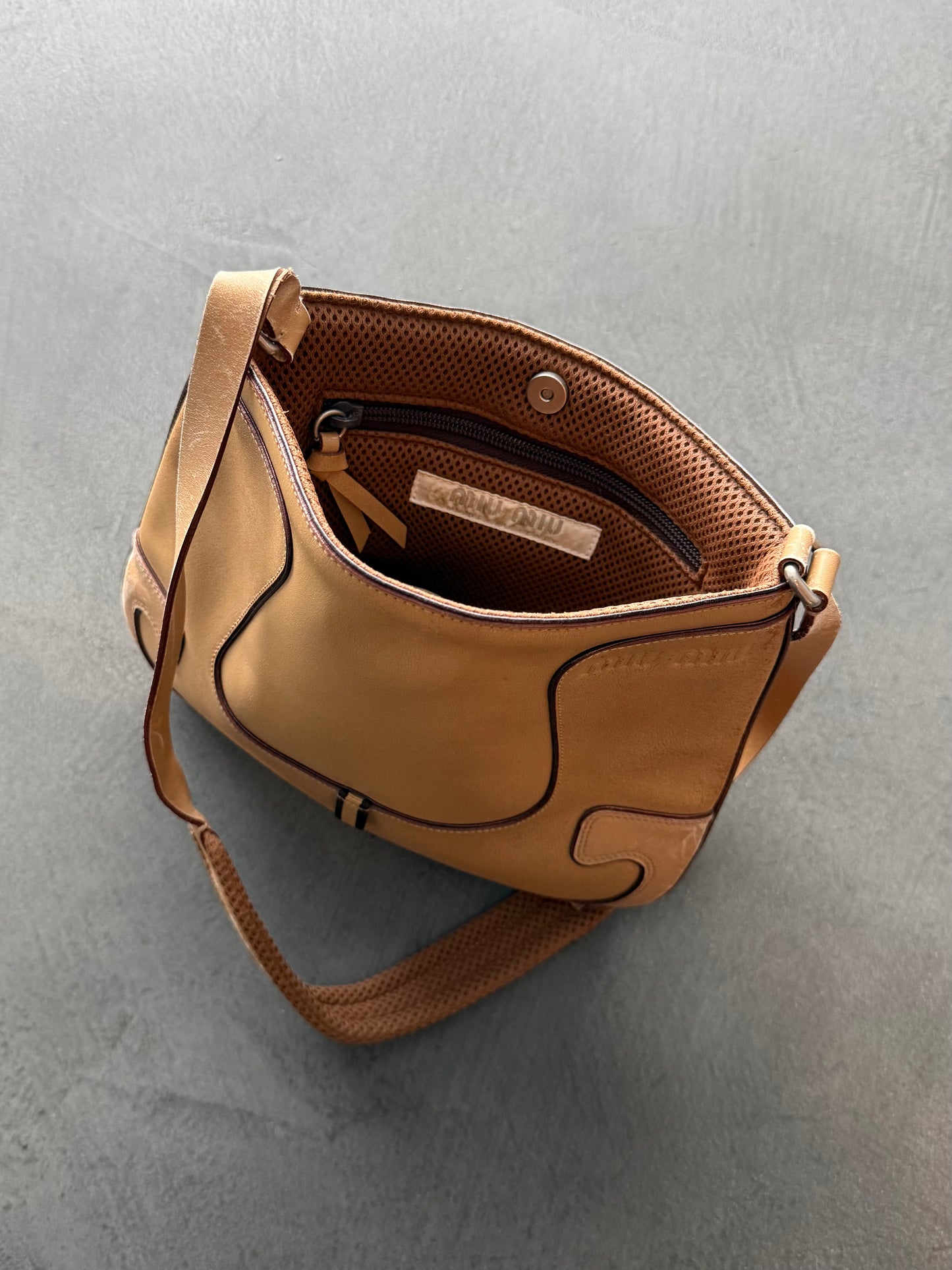 FW 00 Miu Miu Leather & Mesh Satchel