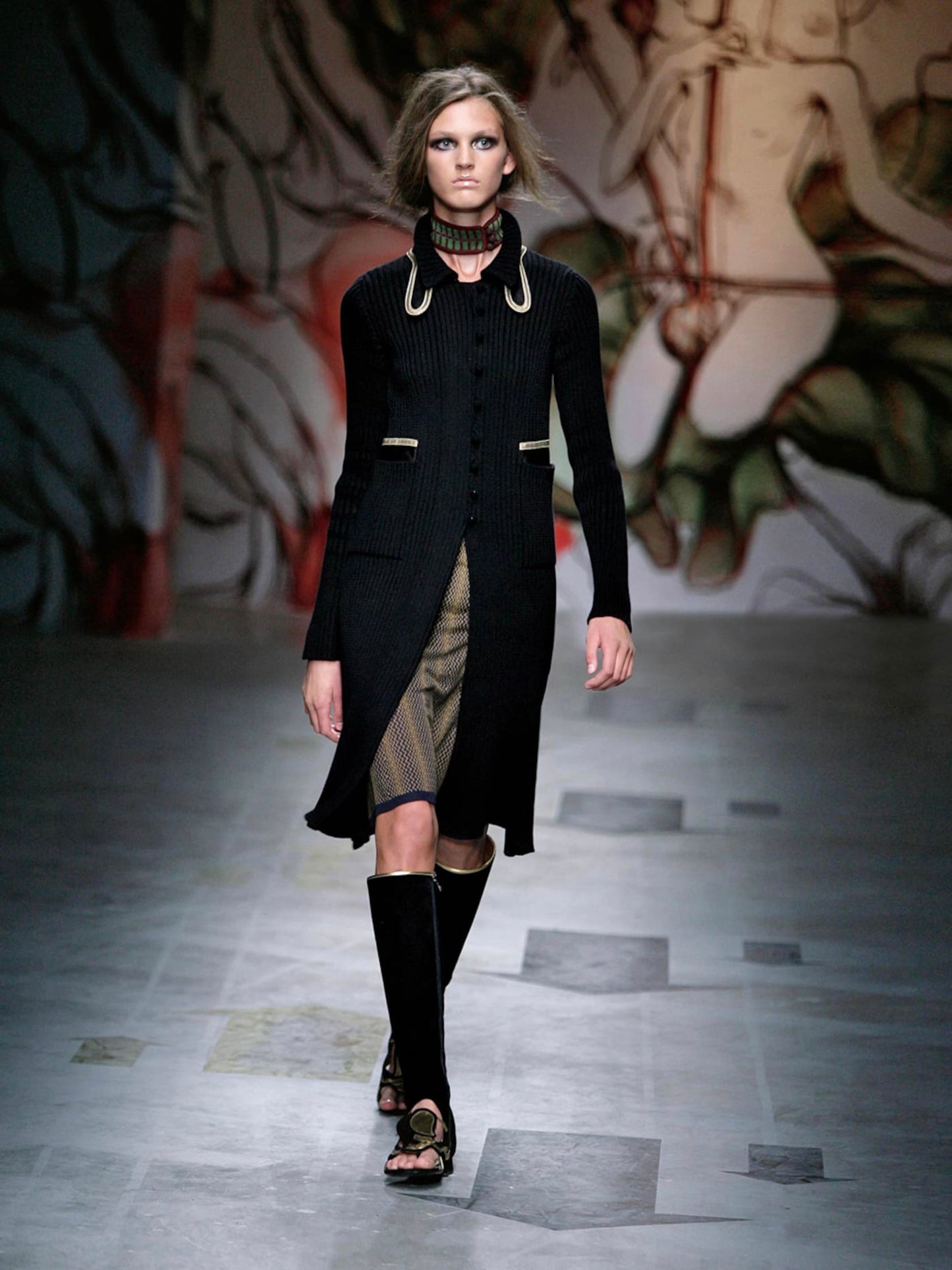 SS 08 Prada Suede Gladiator Boots