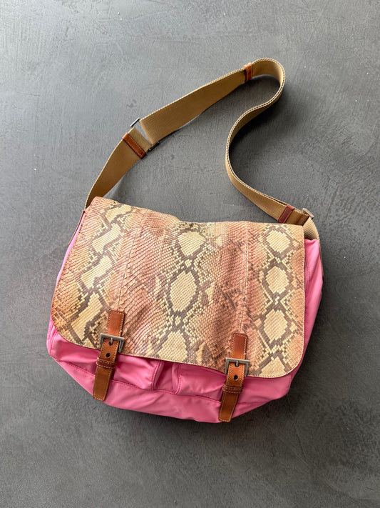 Prada Python & Nylon Side Bag