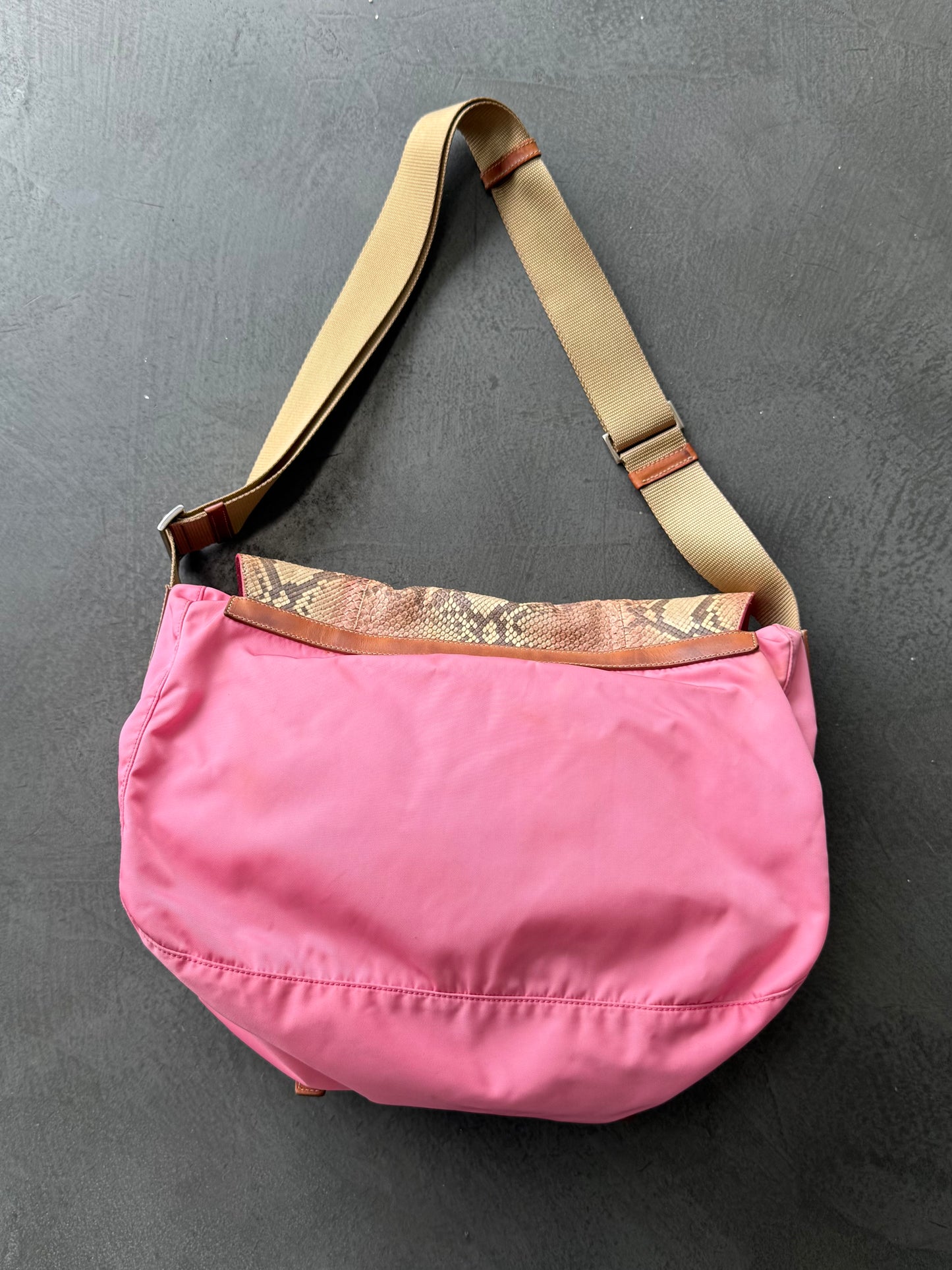 Prada Python & Nylon Side Bag