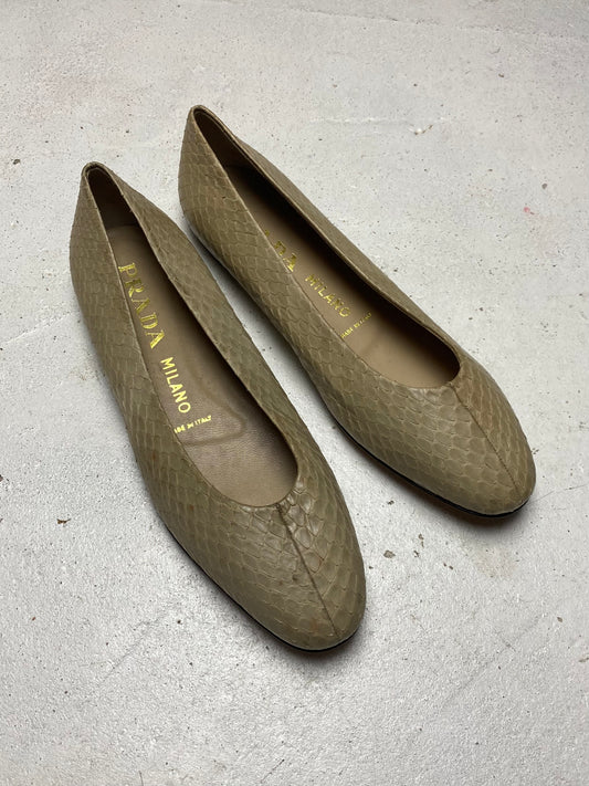 Prada Snakeskin Flats