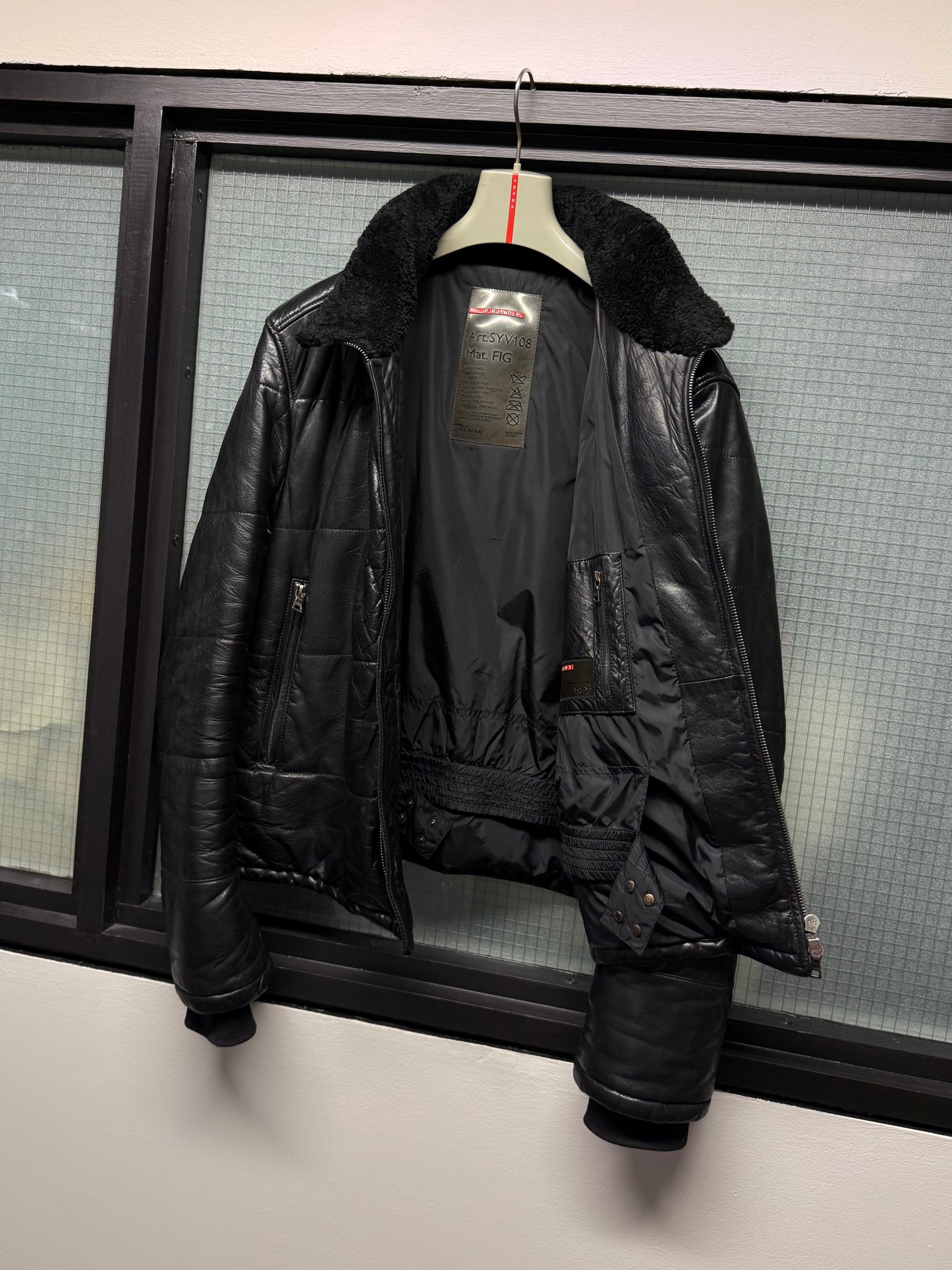 Prada Sport Padded Leather Jacket