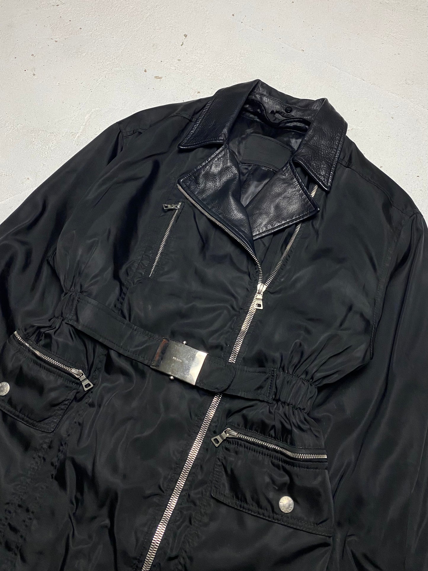FW 94 Prada Leather & Nylon Jacket