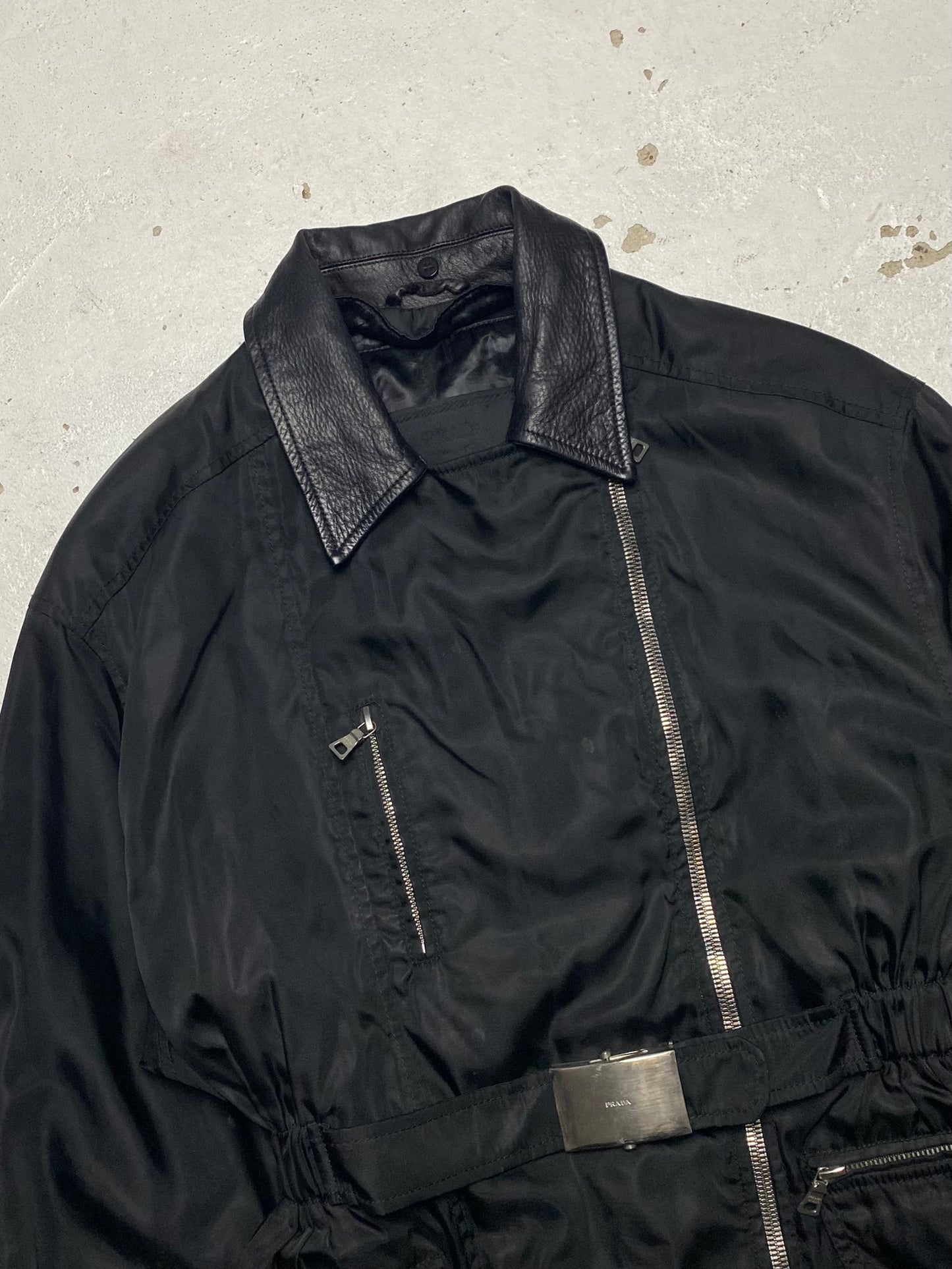 FW 94 Prada Leather & Nylon Jacket