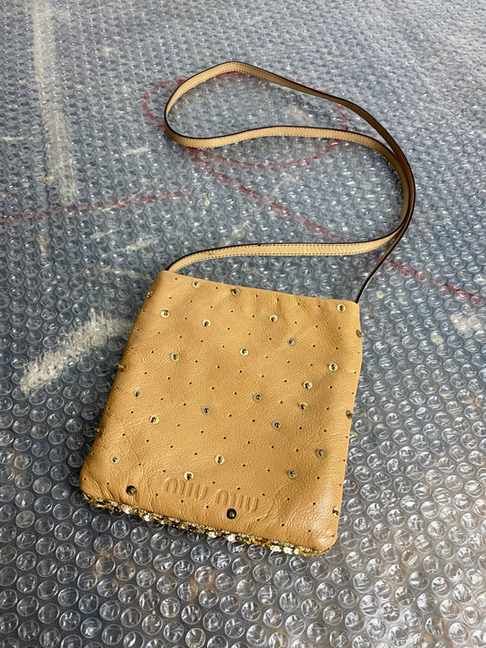Miu Miu Leather Sequined Pouch