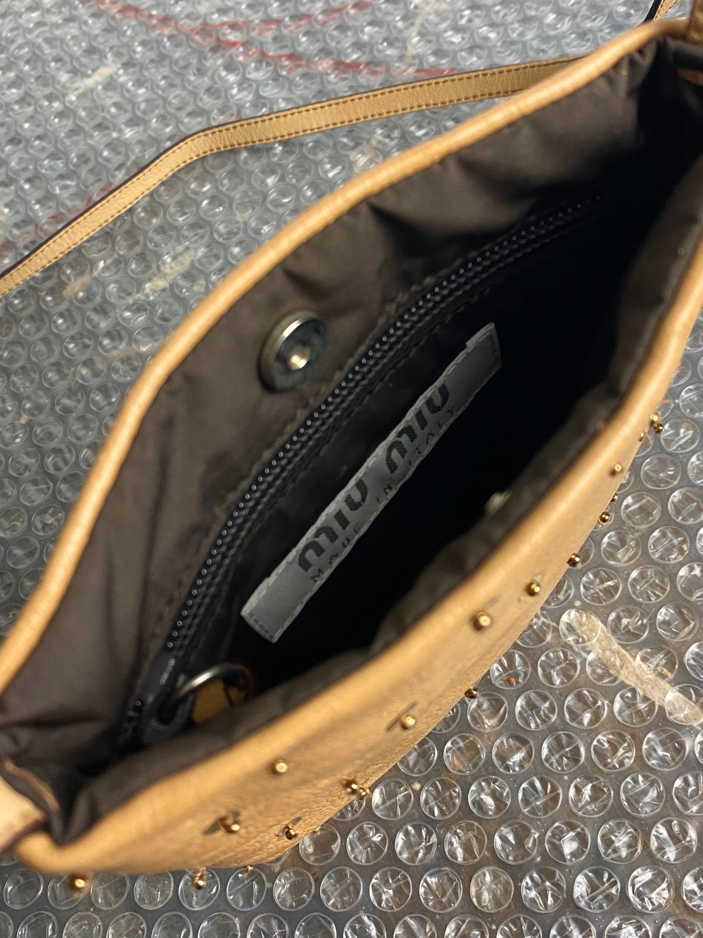 Miu Miu Leather Sequined Pouch