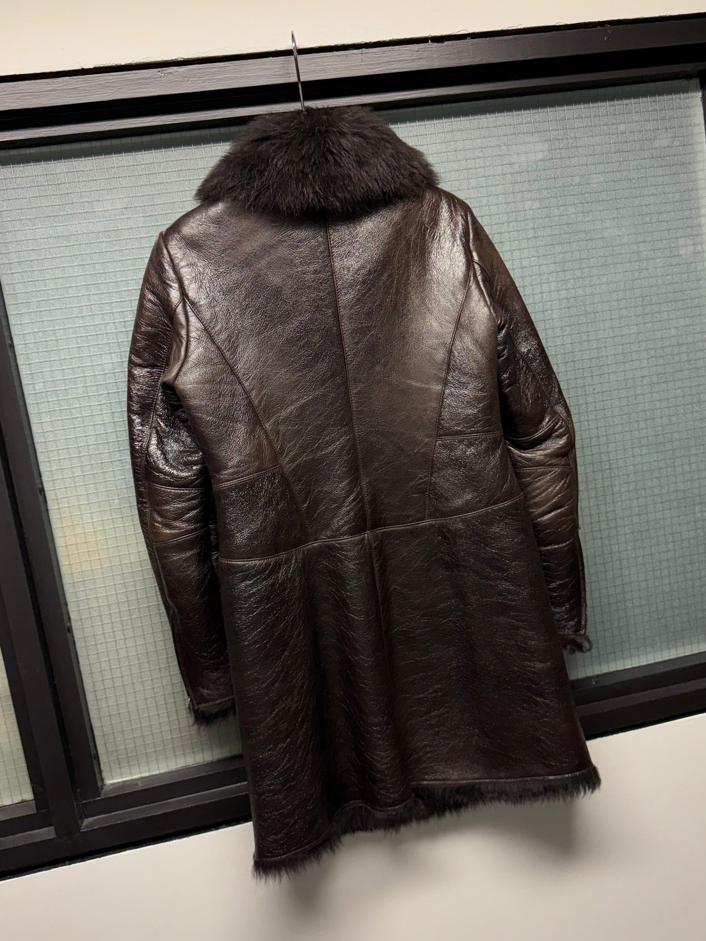 FW 07 Prada Fur Lined Leather Jacket