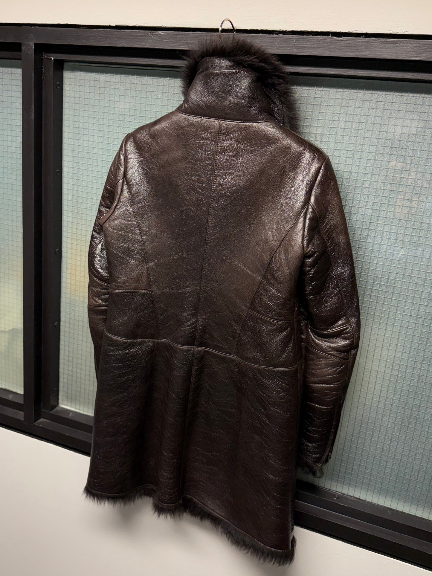 FW 07 Prada Fur Lined Leather Jacket