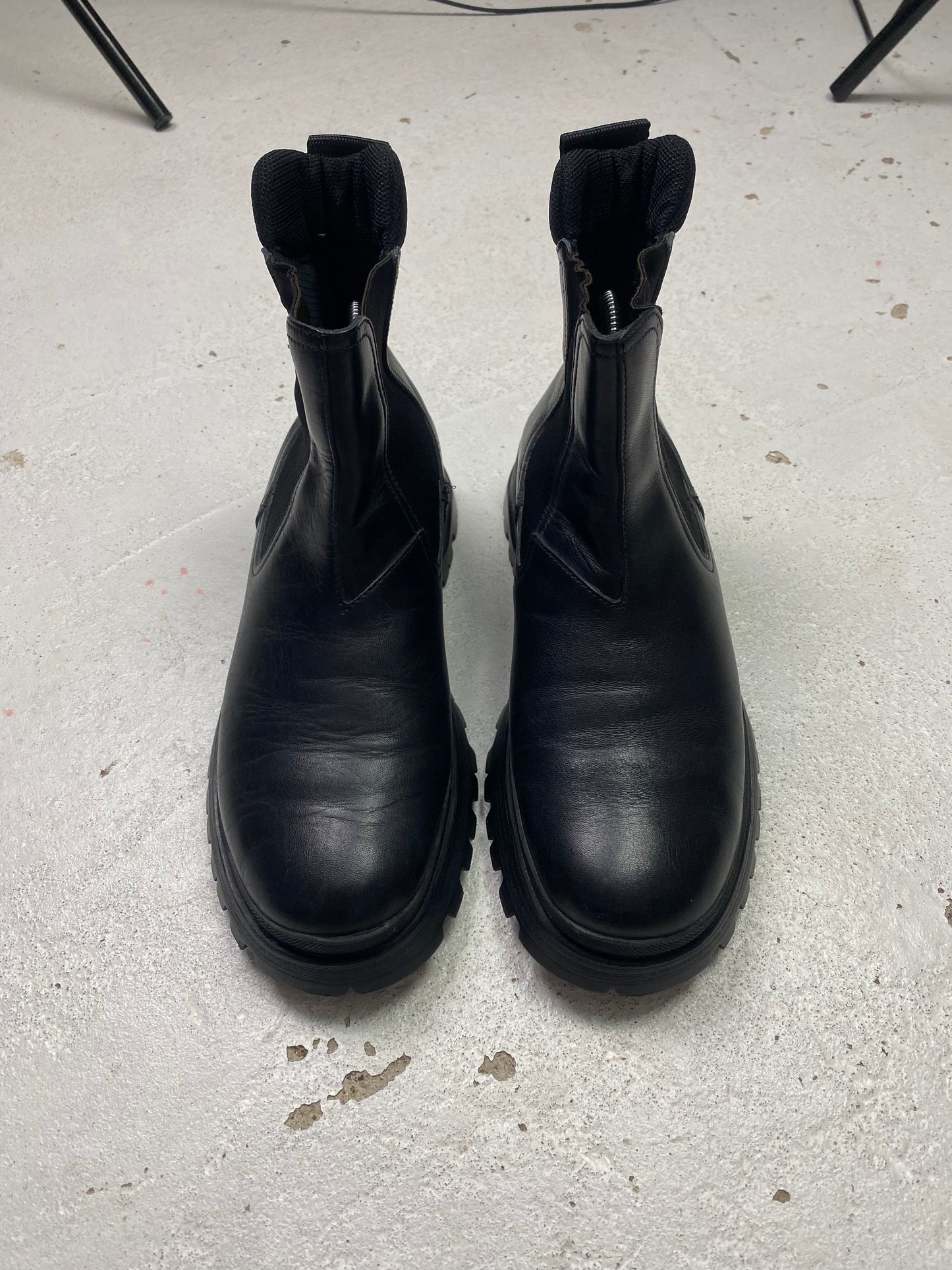 Prada lug sole ankle boots on sale