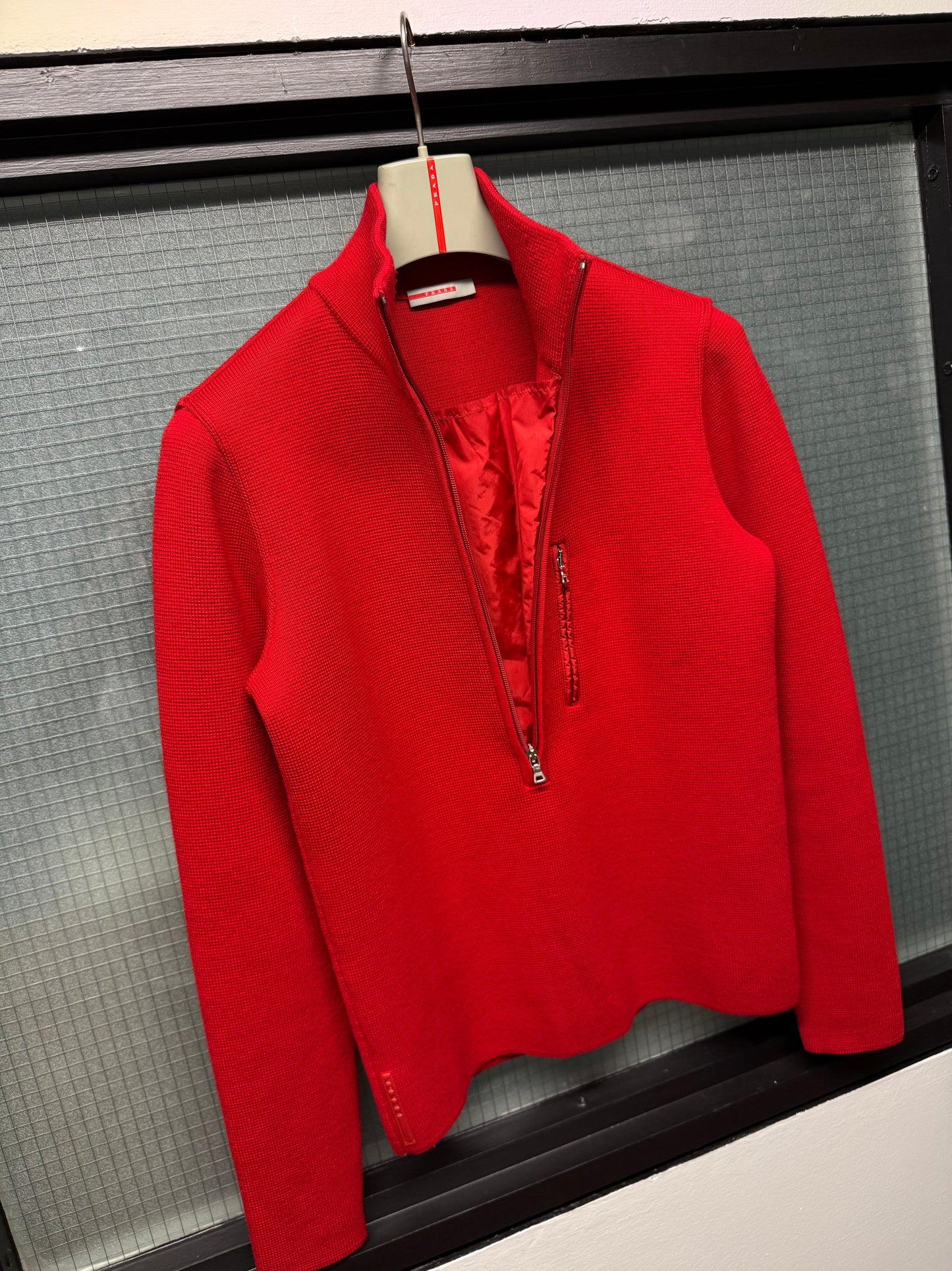 Prada Sport Wool Half-Zip Knit
