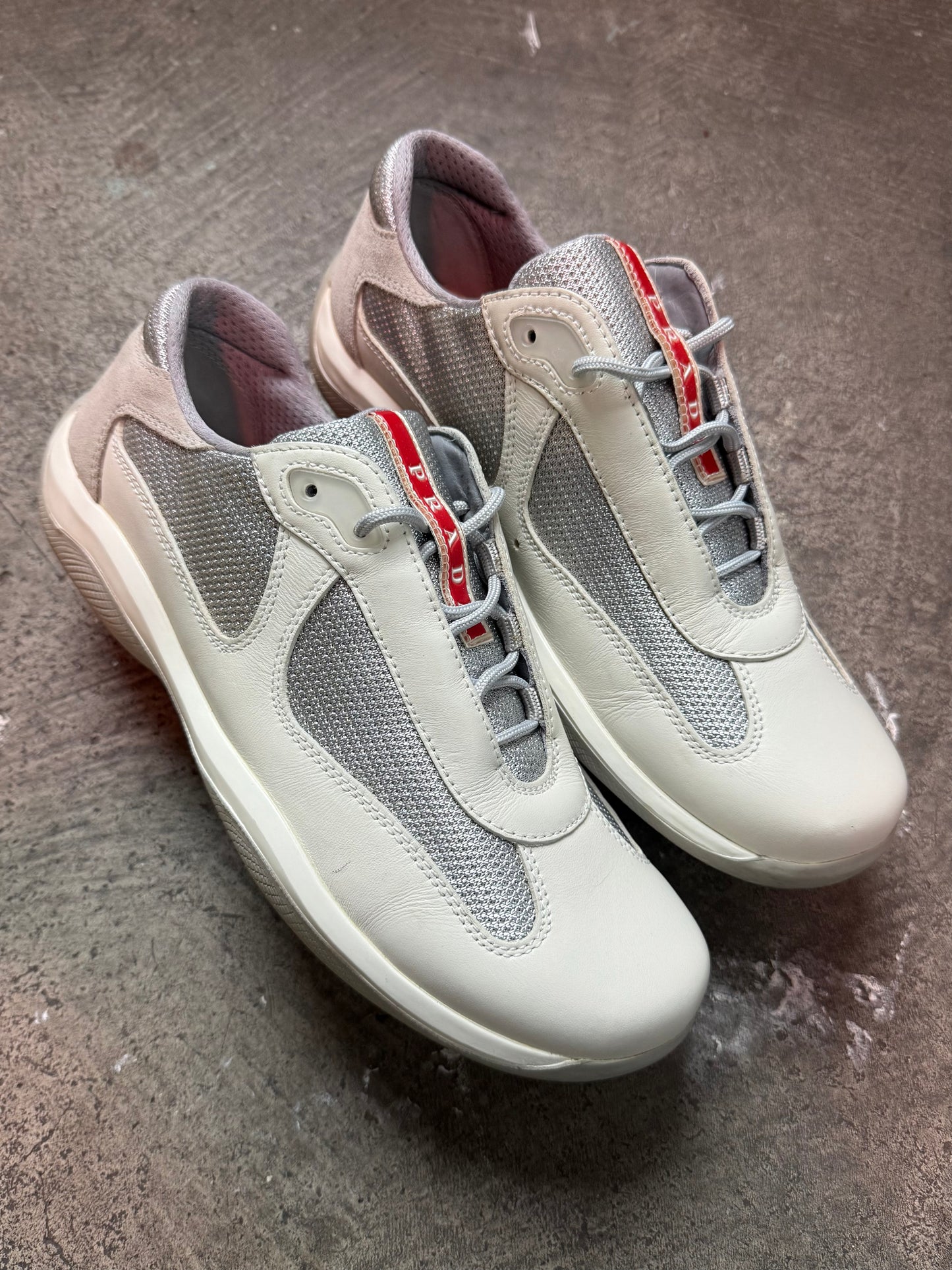 Prada Americas Cup Matte Leather Trainers