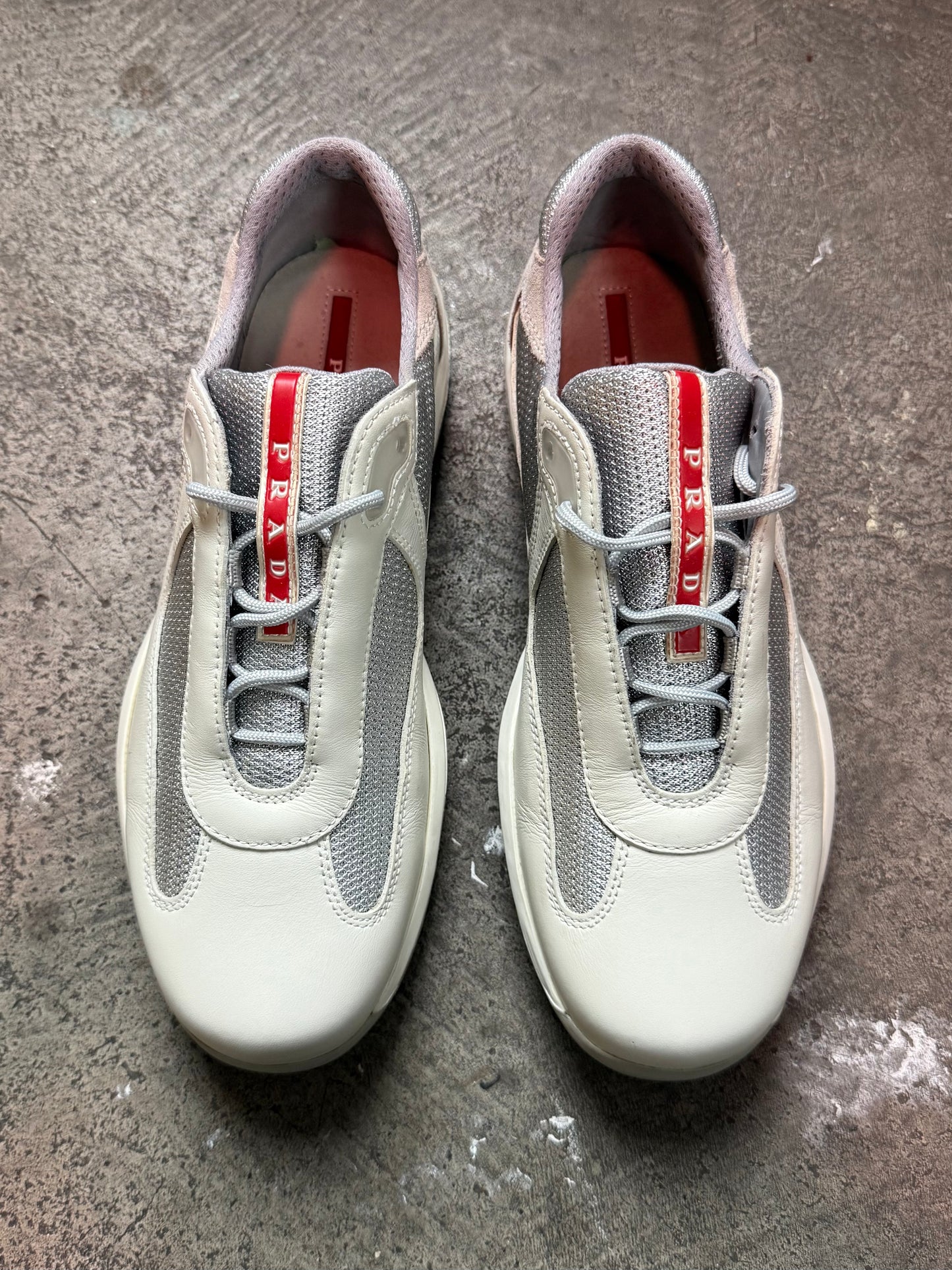 Prada Americas Cup Matte Leather Trainers
