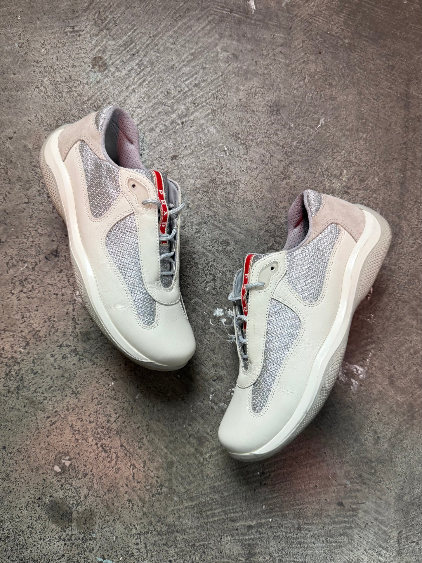 Prada Americas Cup Matte Leather Trainers