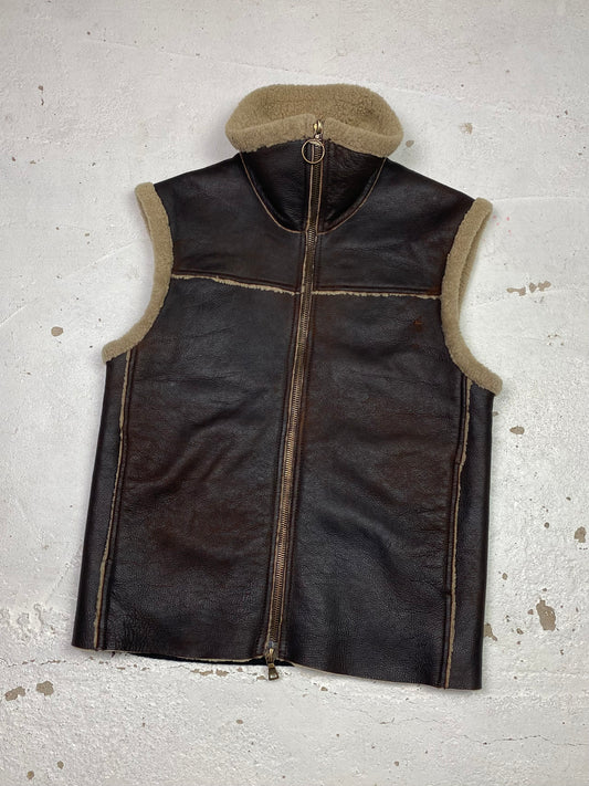 Prada Sport Shearling Leather Vest