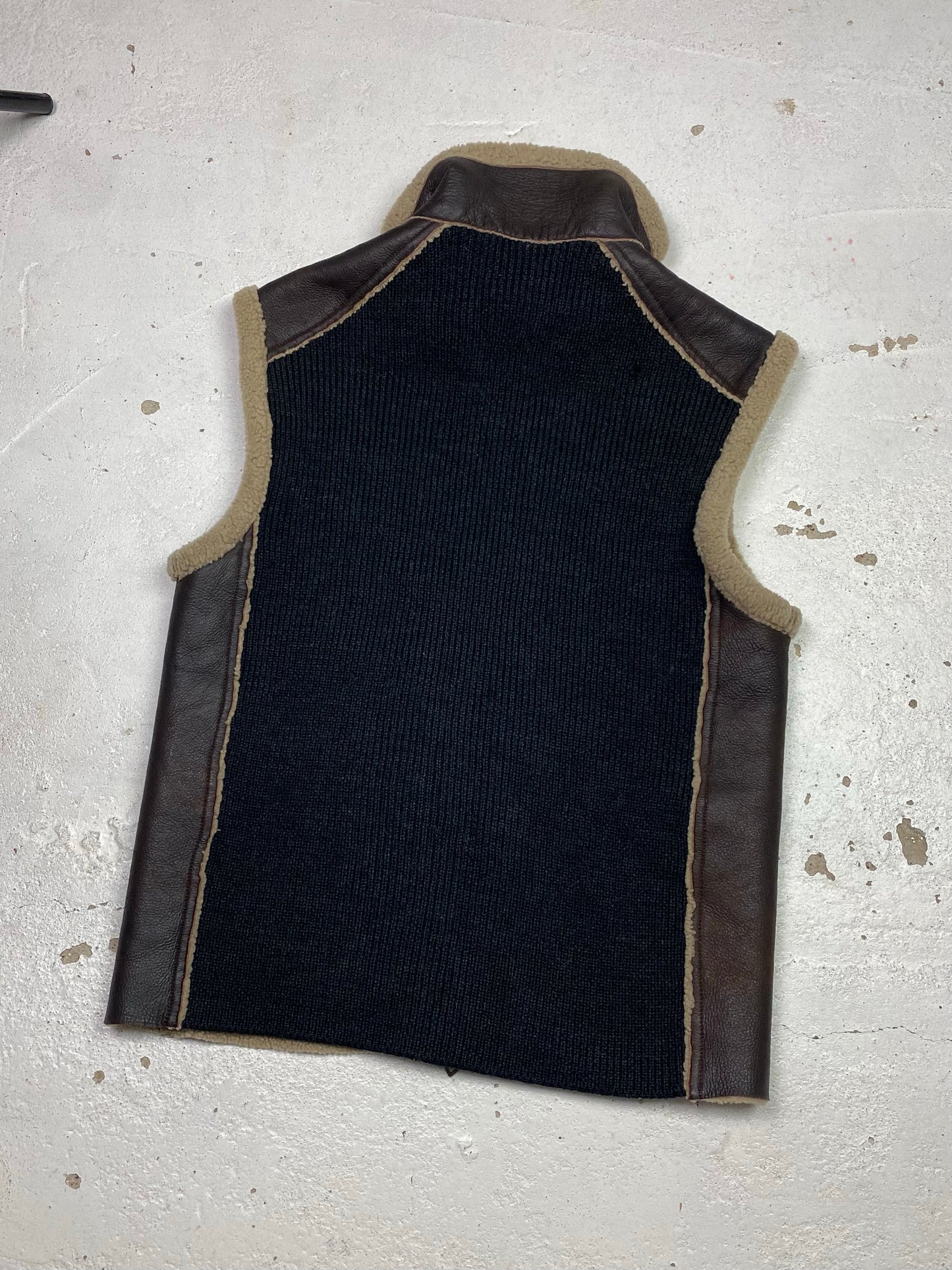 Prada Sport Shearling Leather Vest