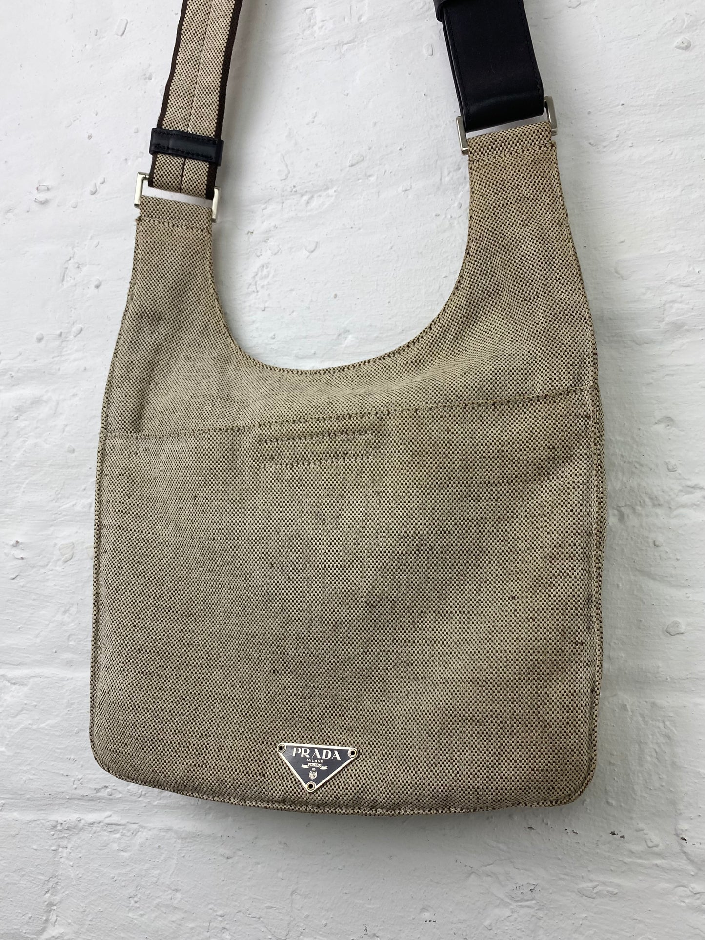 SS 99 Prada Linen Sidebag