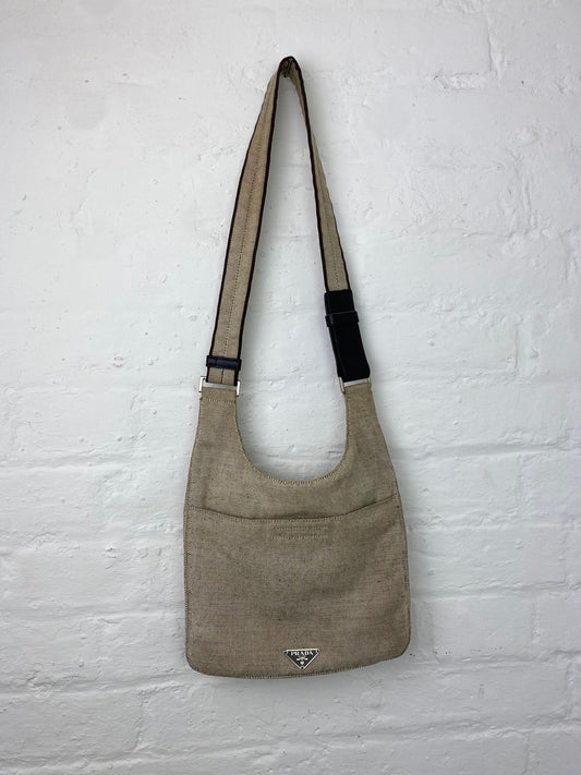 SS 99 Prada Linen Sidebag