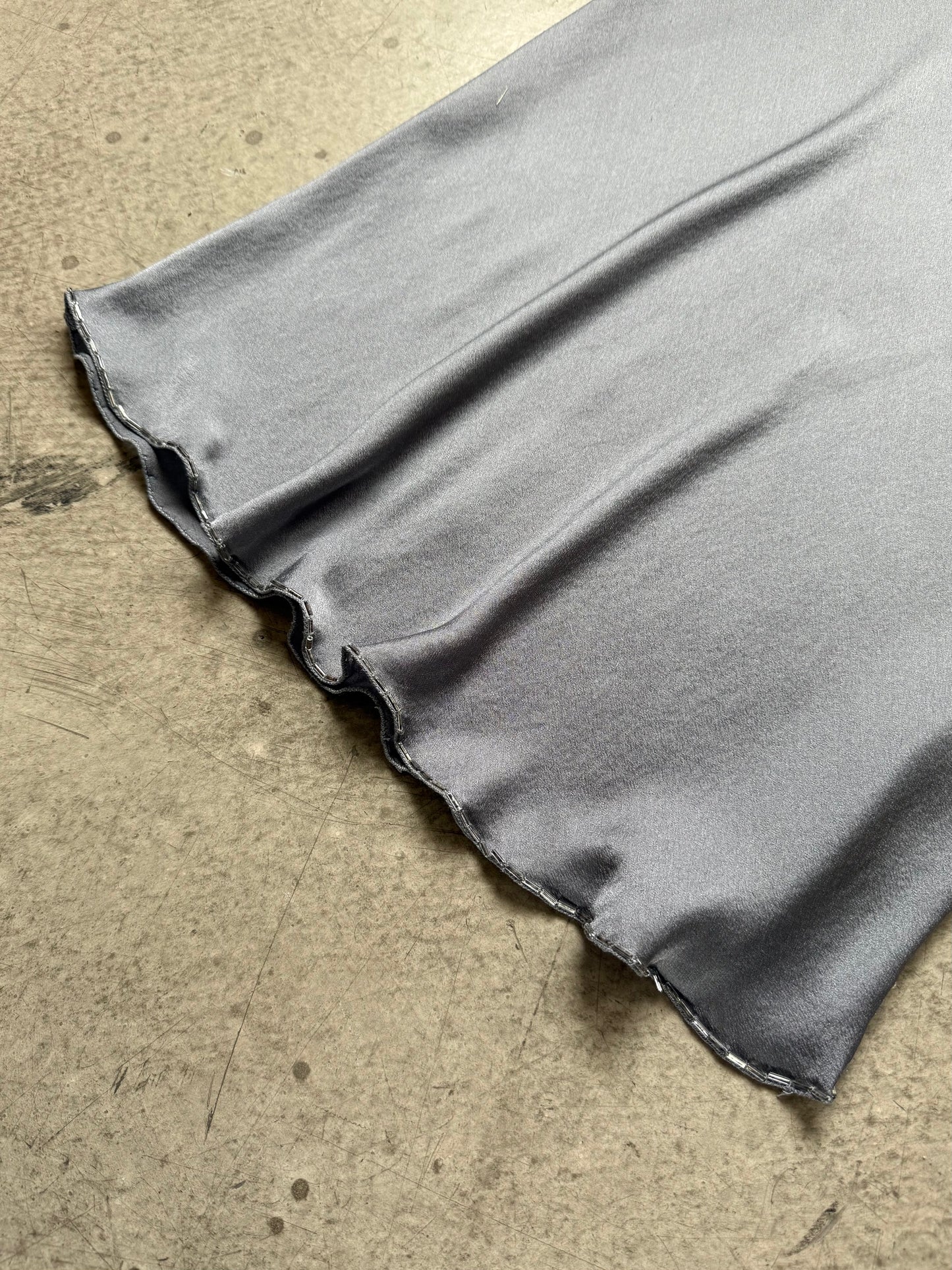 FW 97 Prada Beaded Silk Skirt