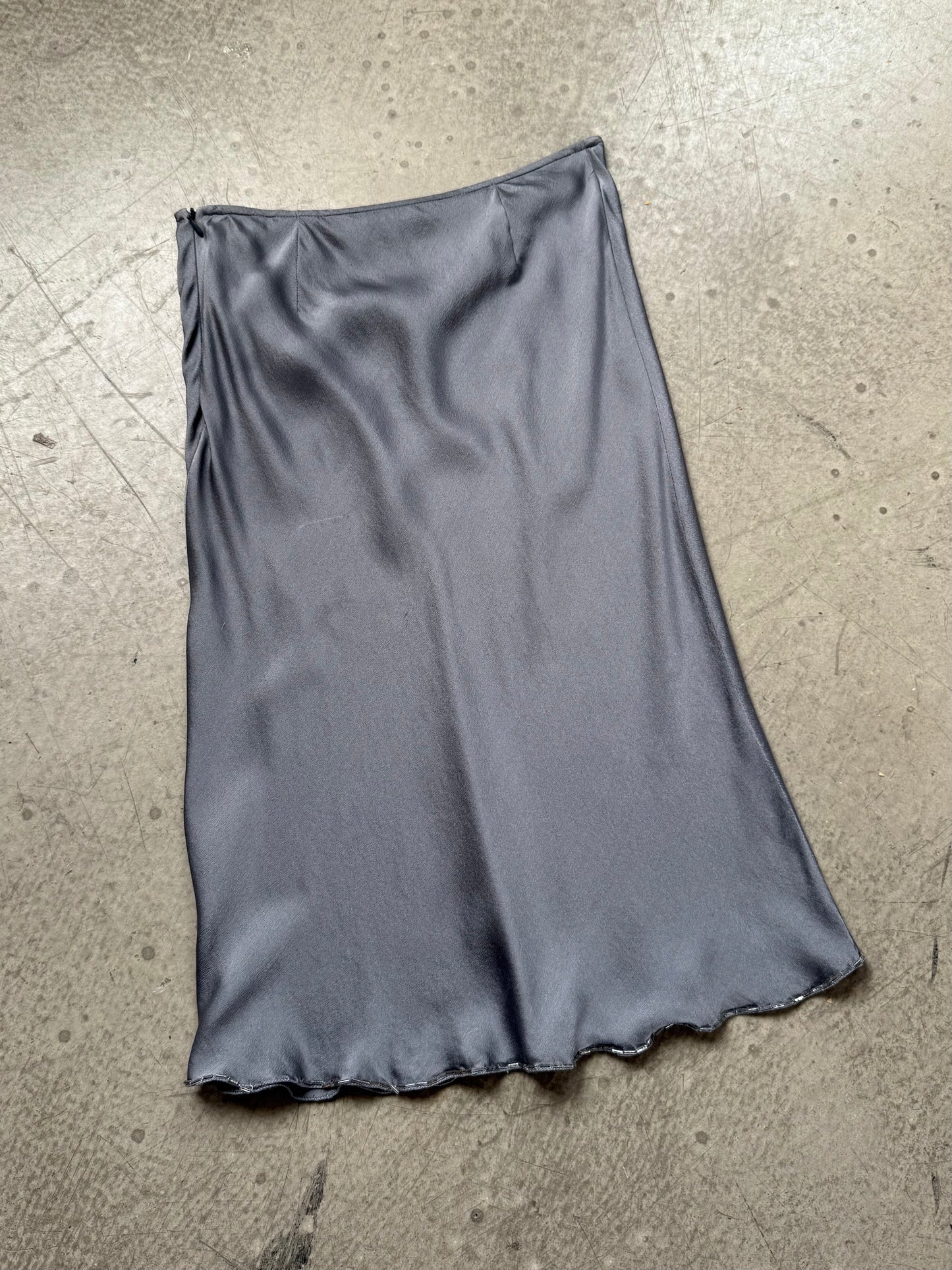 FW 97 Prada Beaded Silk Skirt