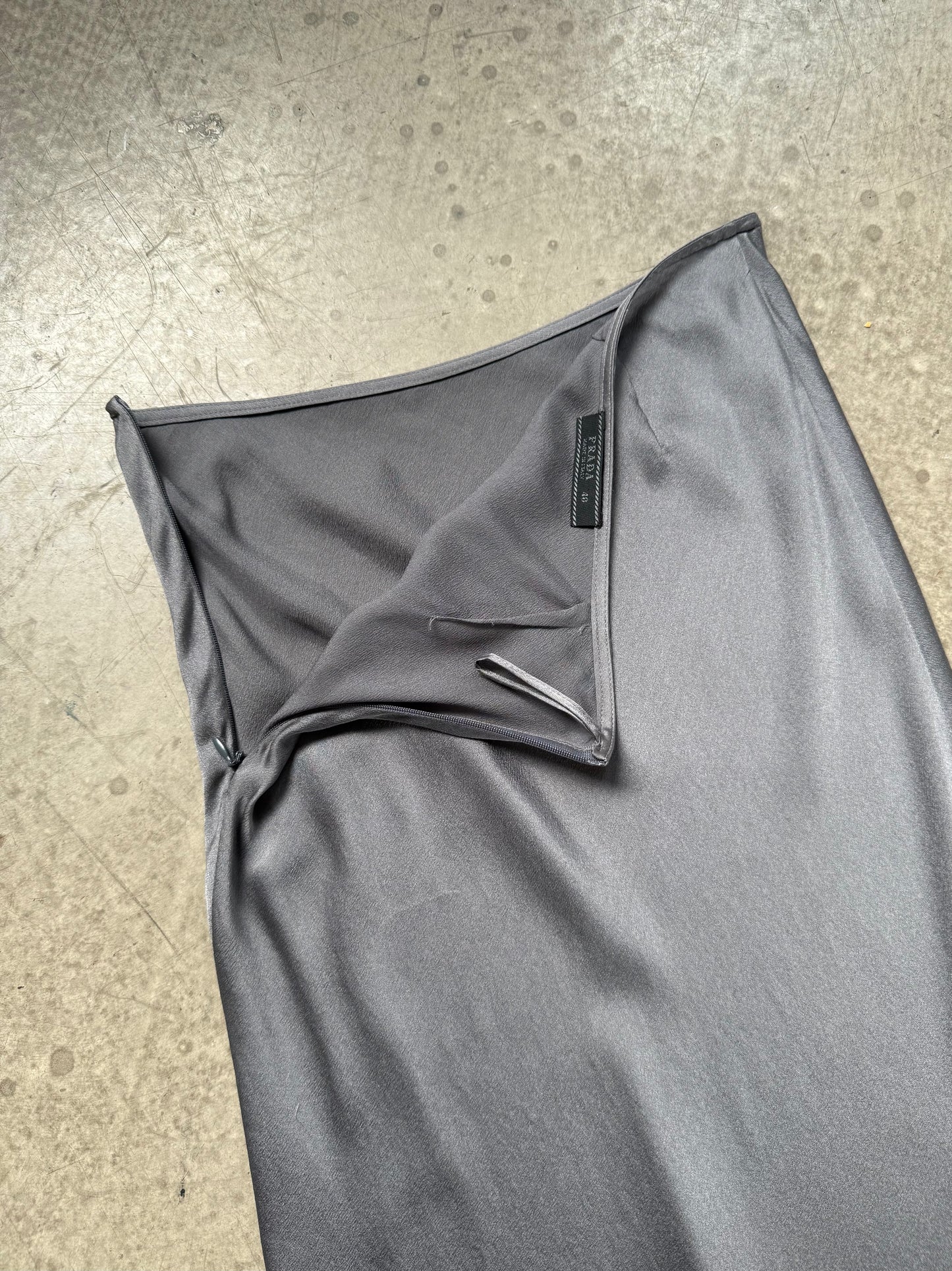 FW 97 Prada Beaded Silk Skirt