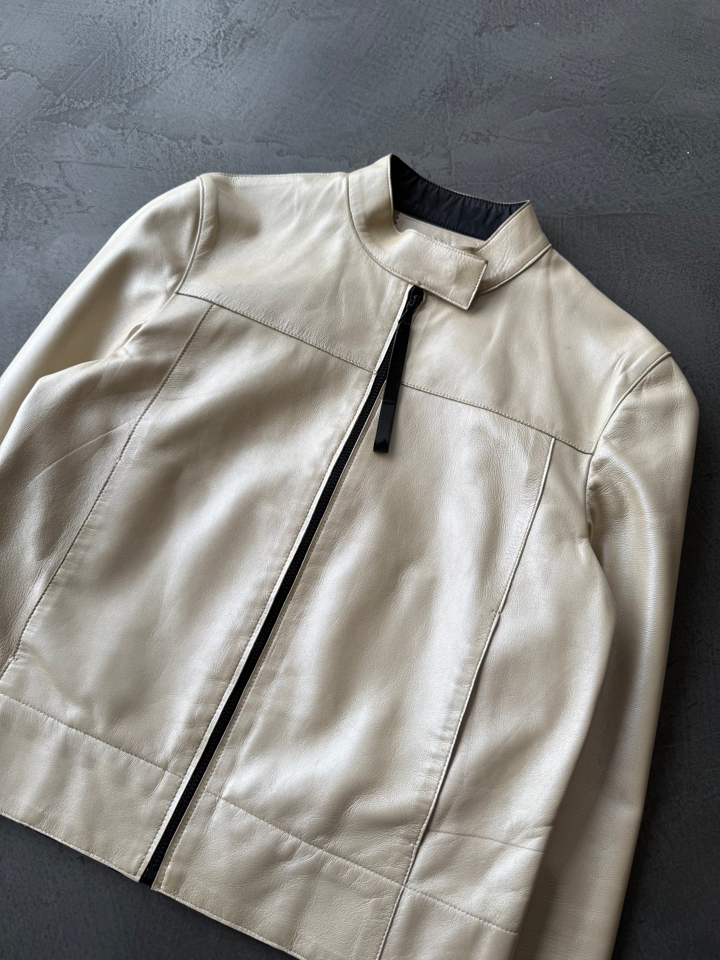 Prada Pearlescent Leather Jacket