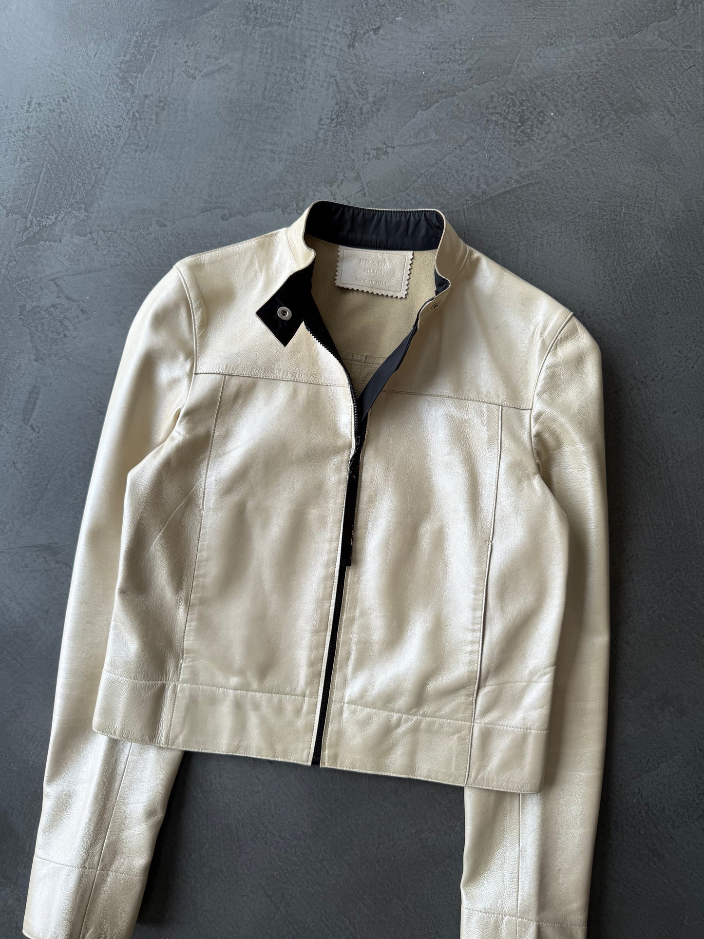 Prada Pearlescent Leather Jacket