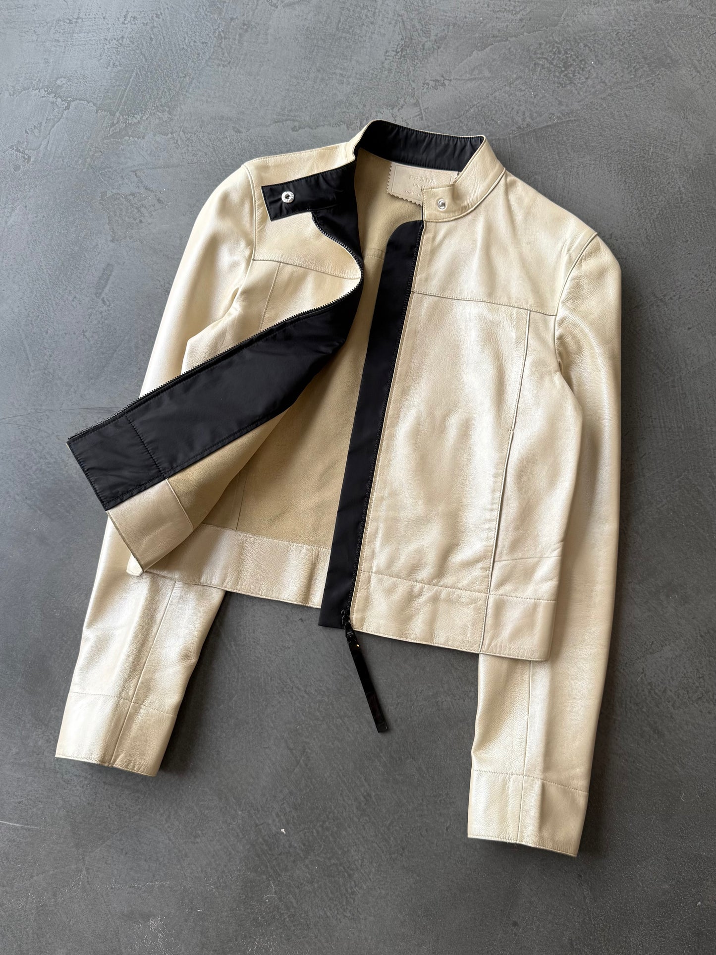 Prada Pearlescent Leather Jacket