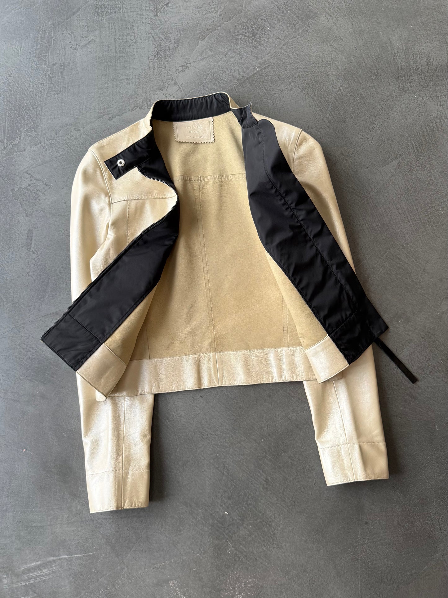 Prada Pearlescent Leather Jacket