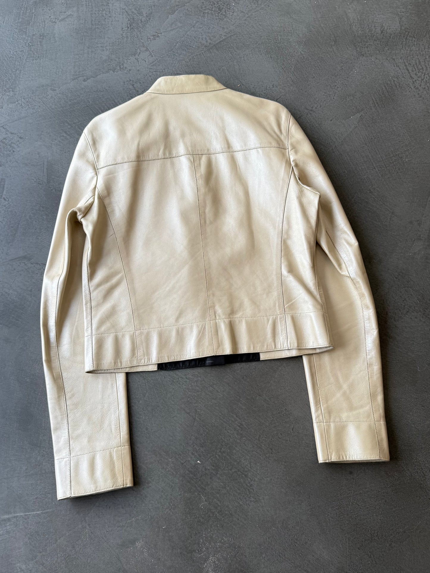 Prada Pearlescent Leather Jacket