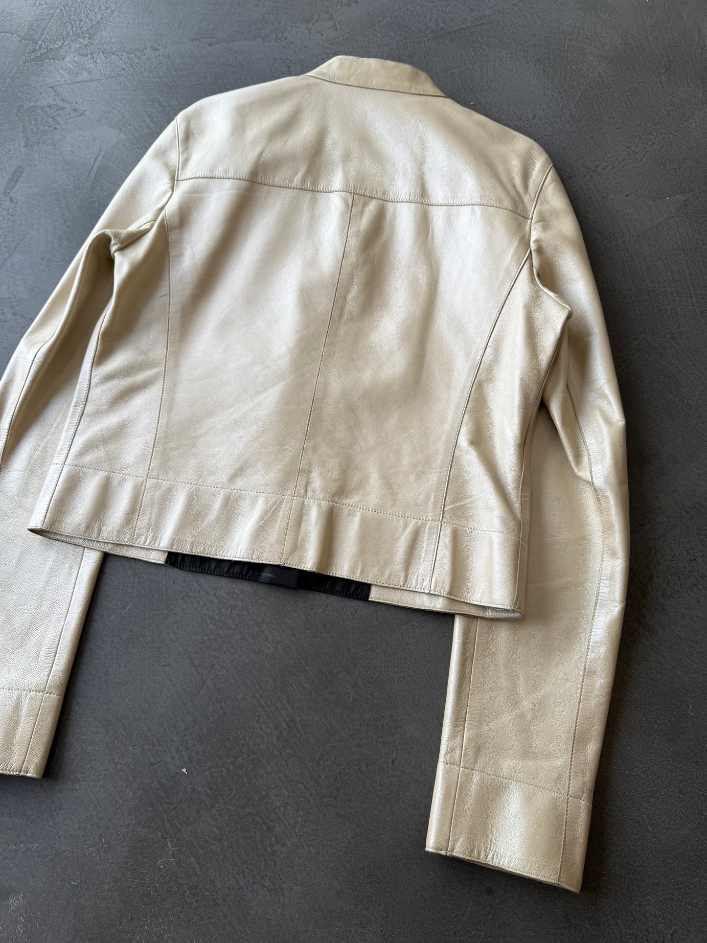Prada Pearlescent Leather Jacket