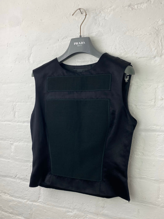 SS 98 Prada Silk & Linen Vest