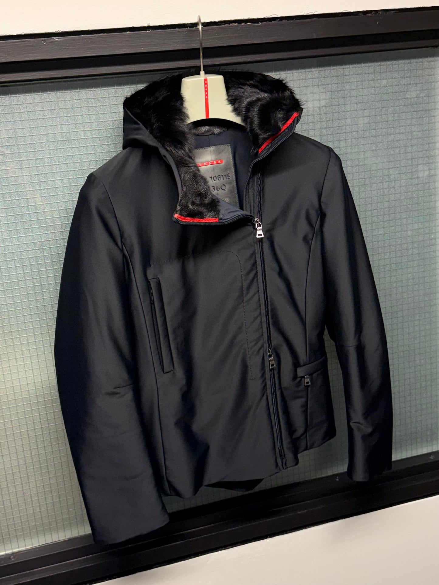 Prada Sport Fur Lined Hood Ski Jacket