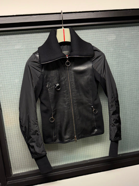 Prada Sport Leather Panelled Jacket