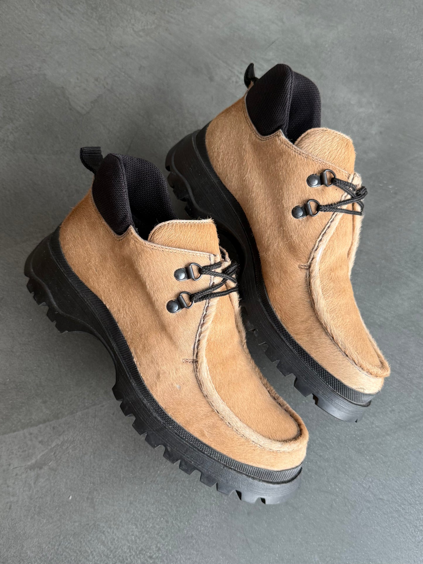 Prada Sport Pony Lug Sole Boots