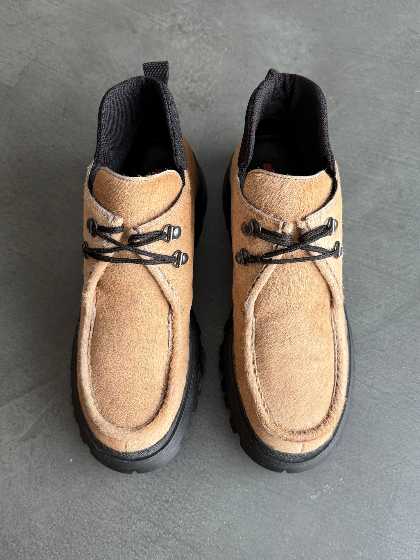 Prada Sport Pony Lug Sole Boots