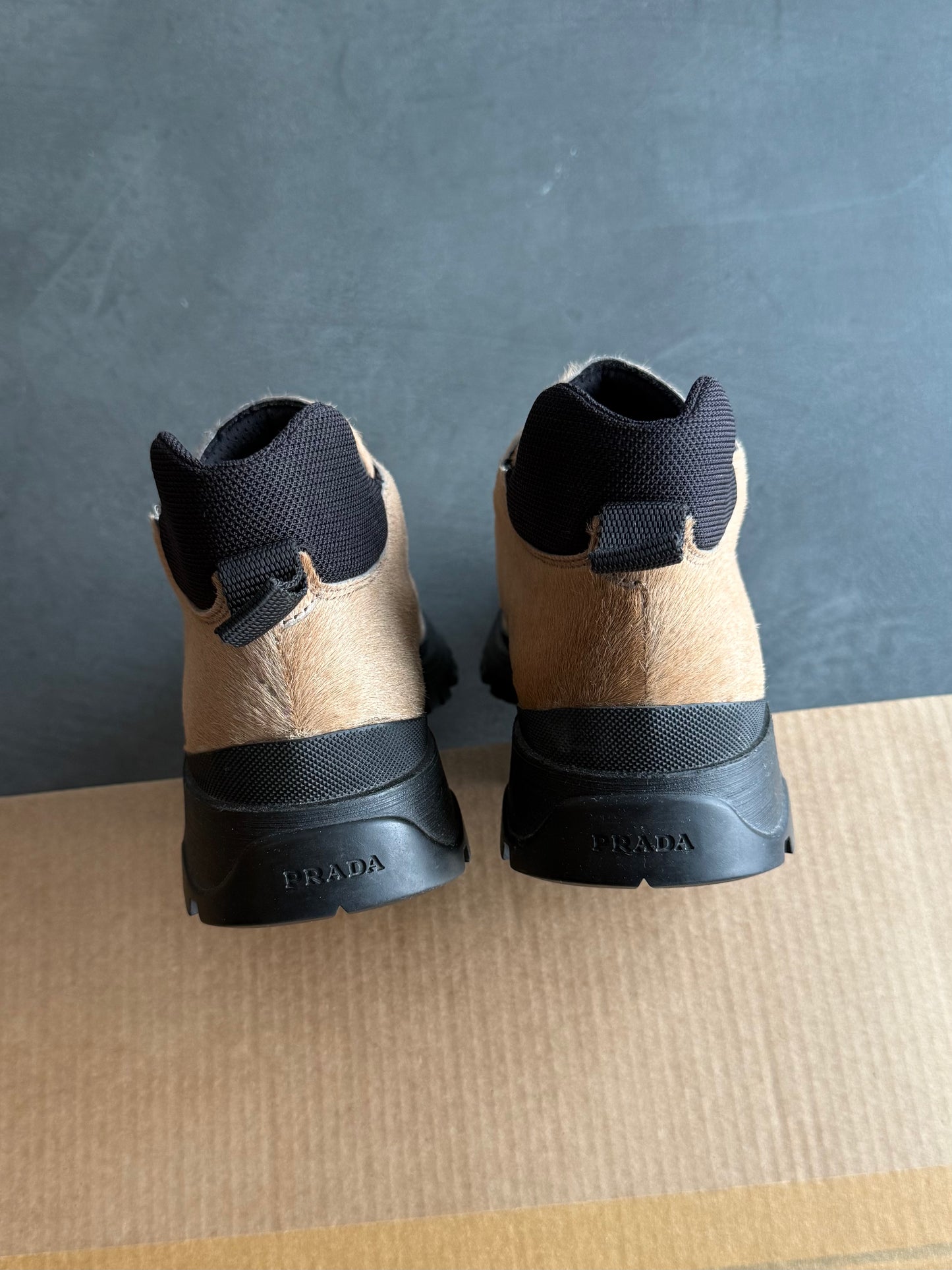 Prada Sport Pony Lug Sole Boots