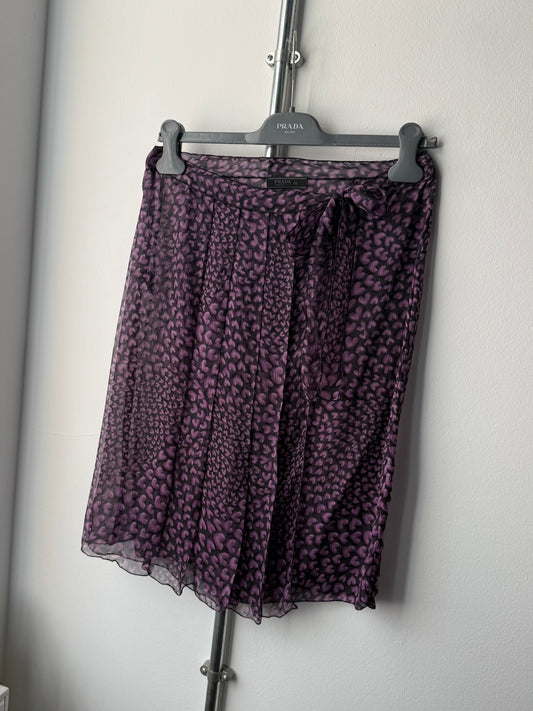 SS 00 Prada Silk Hearts Wrap Skirt
