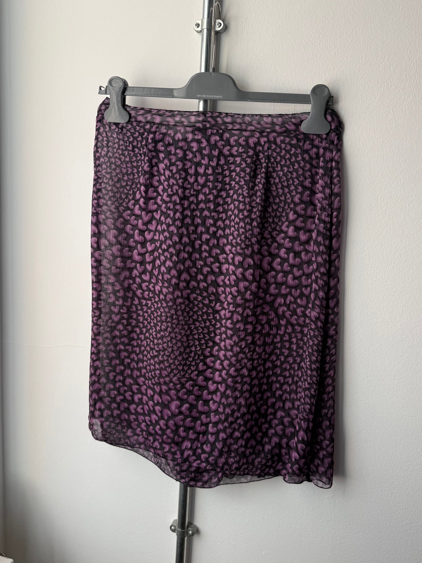 SS 00 Prada Silk Hearts Wrap Skirt