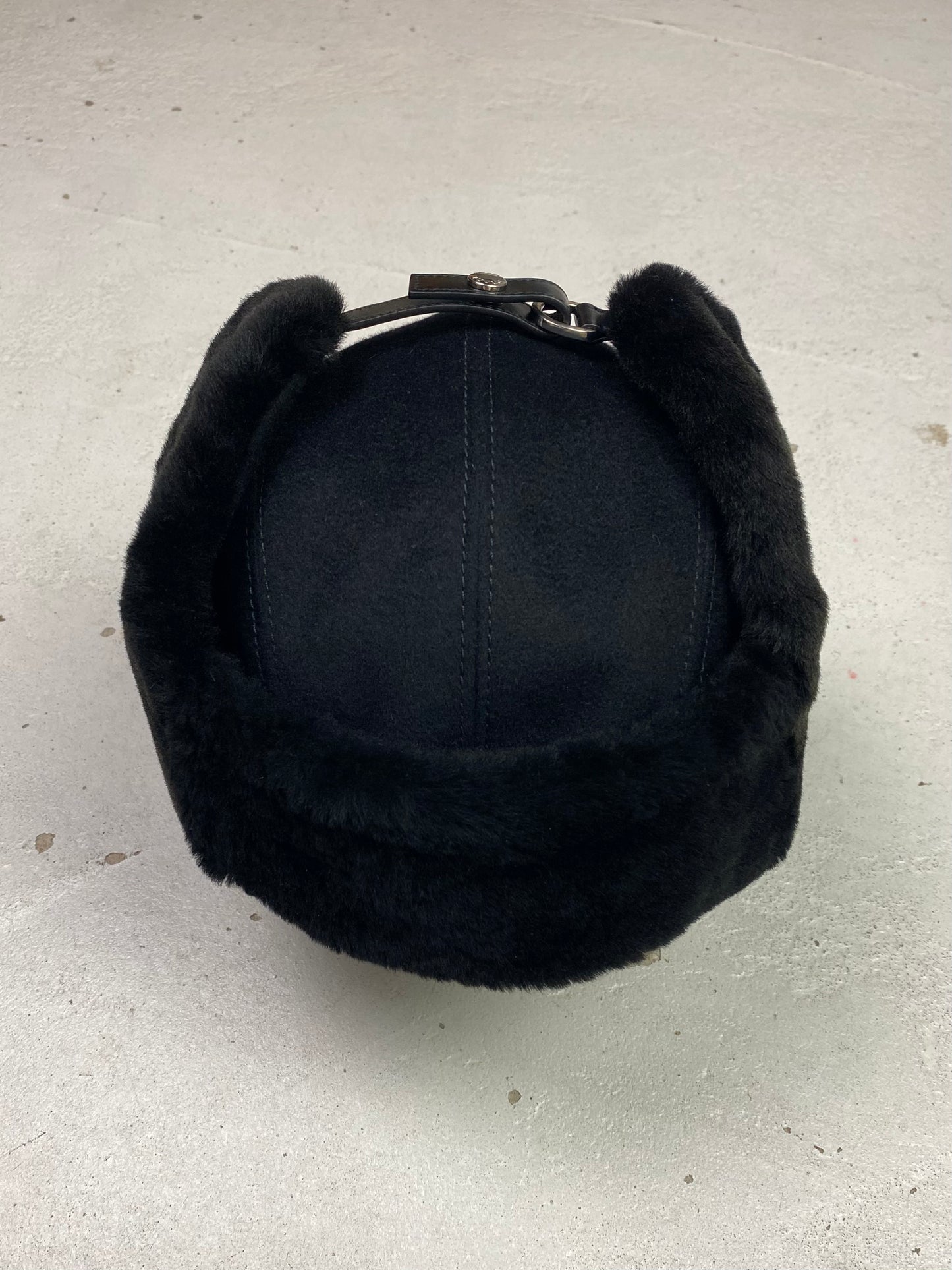 Prada Fur Lined Wool Trapper Cap