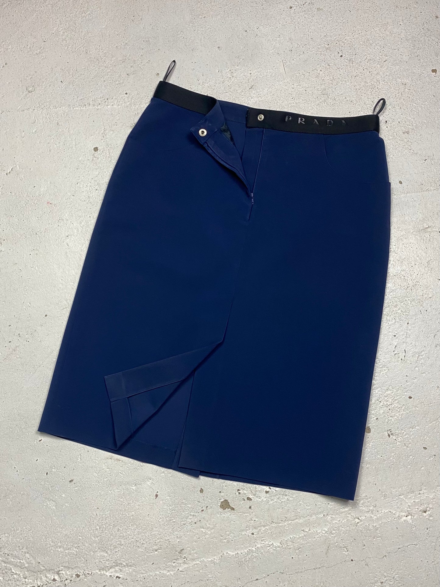 FW 99 Prada Spellout Waistband Skirt