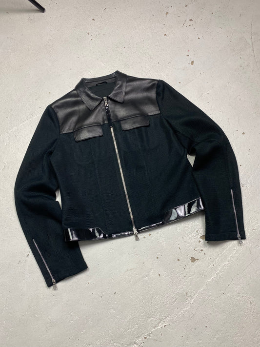 SS 99 Prada Leather & Mesh Jacket