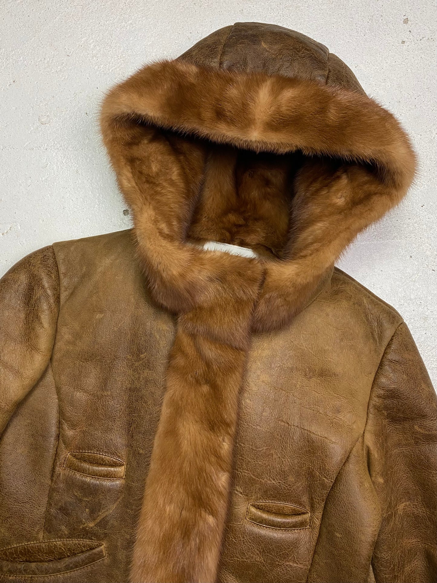 FW 04 Prada Shearling Lined Leather Jacket