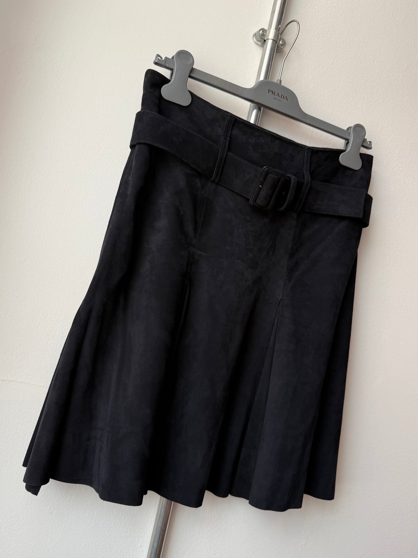 SS 02 Prada Suede Skirt