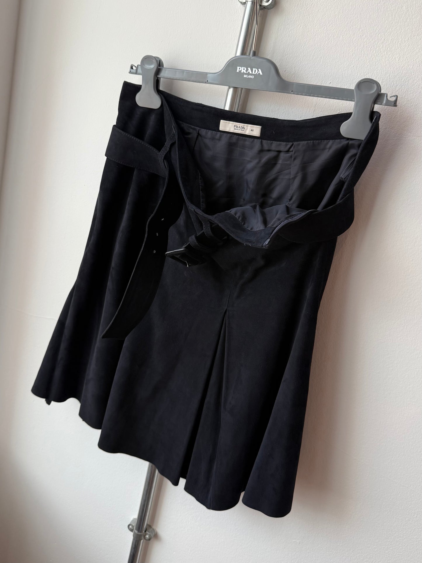 SS 02 Prada Suede Skirt