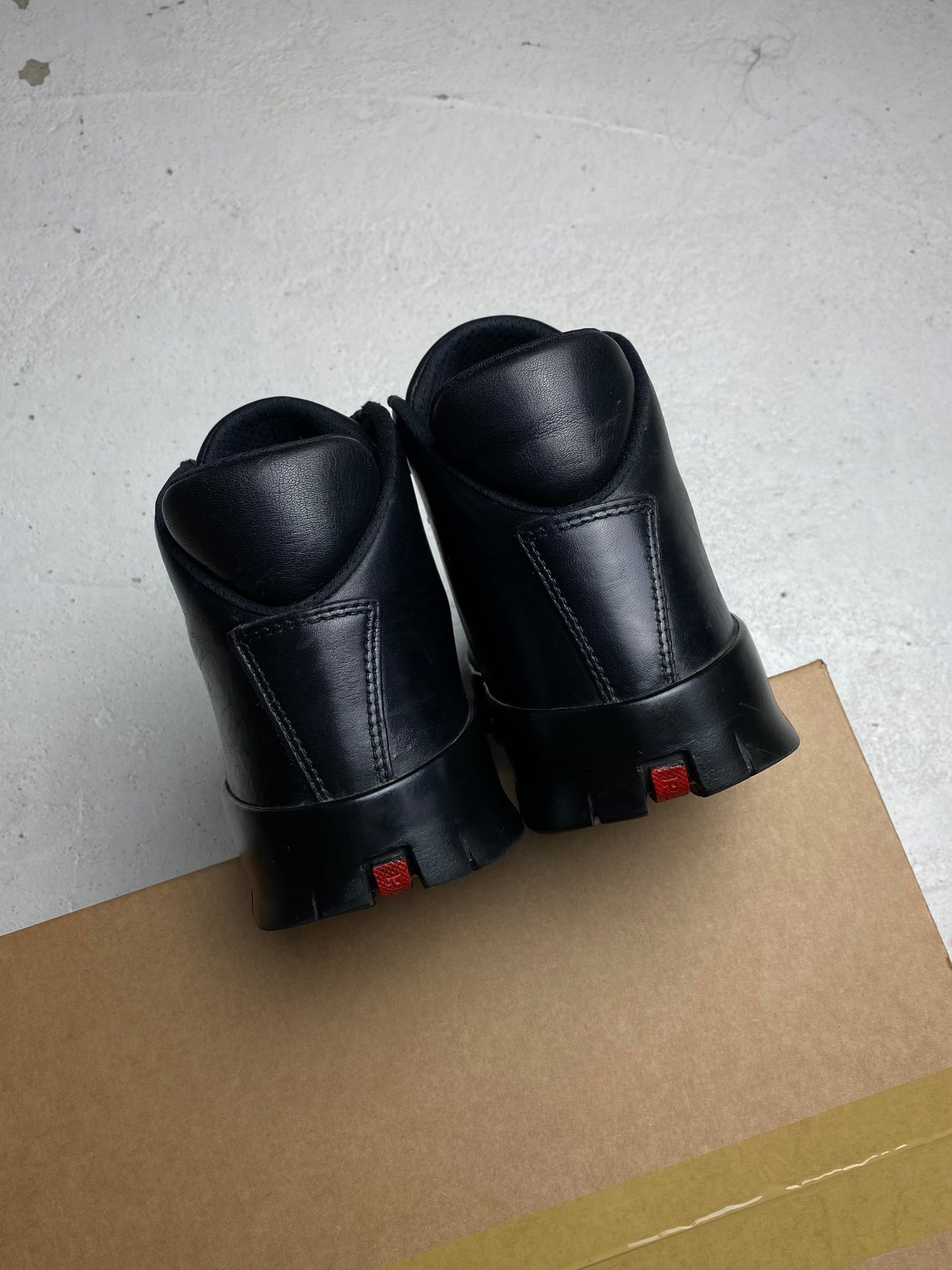 Prada Sport Leather Hiking Boots