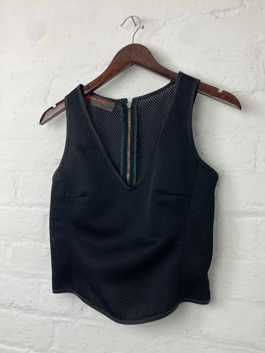 SS 00 Prada Sport Mesh & Leather Vest