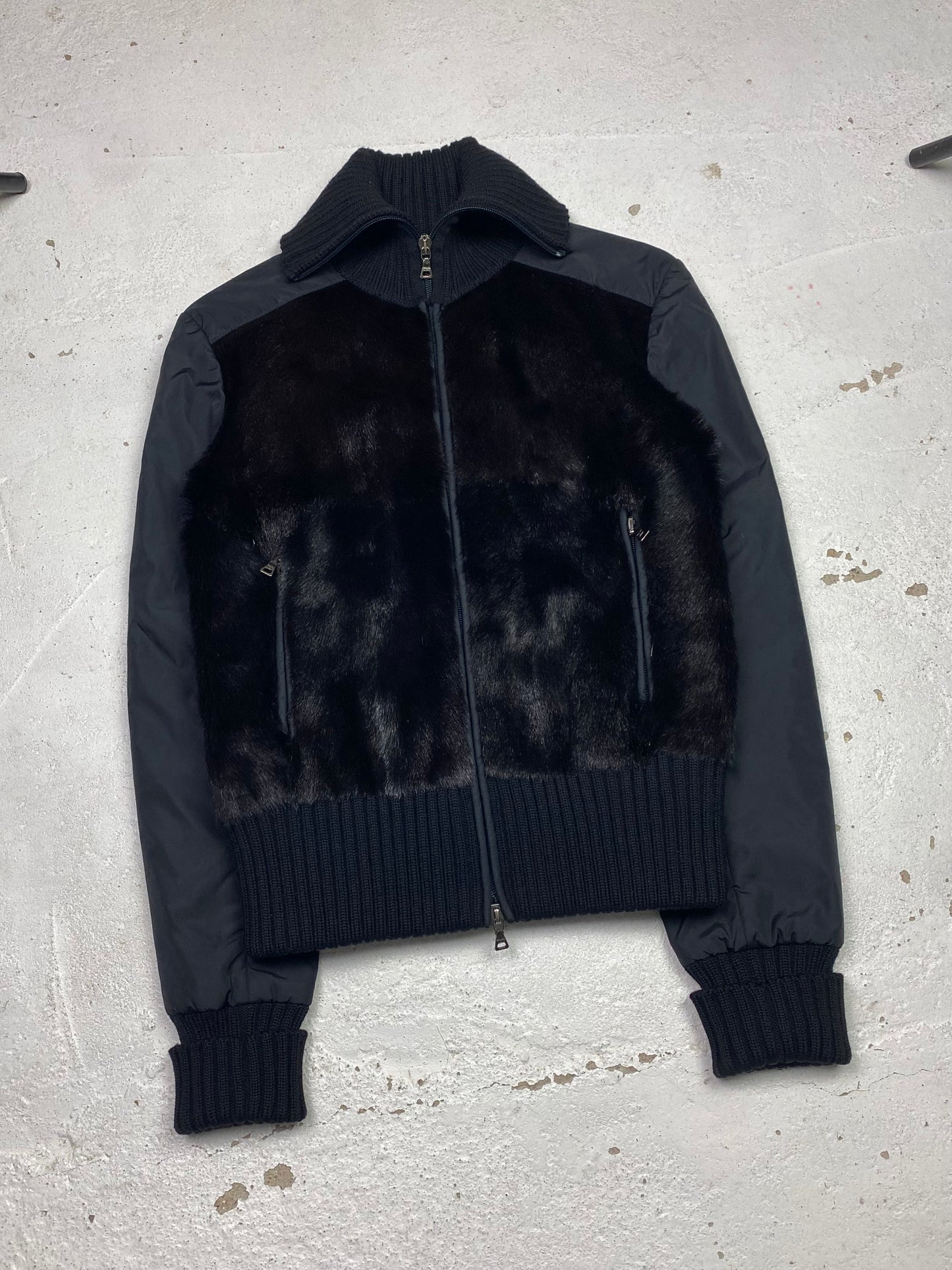 FW 00 Prada Sport Fur Track Jacket