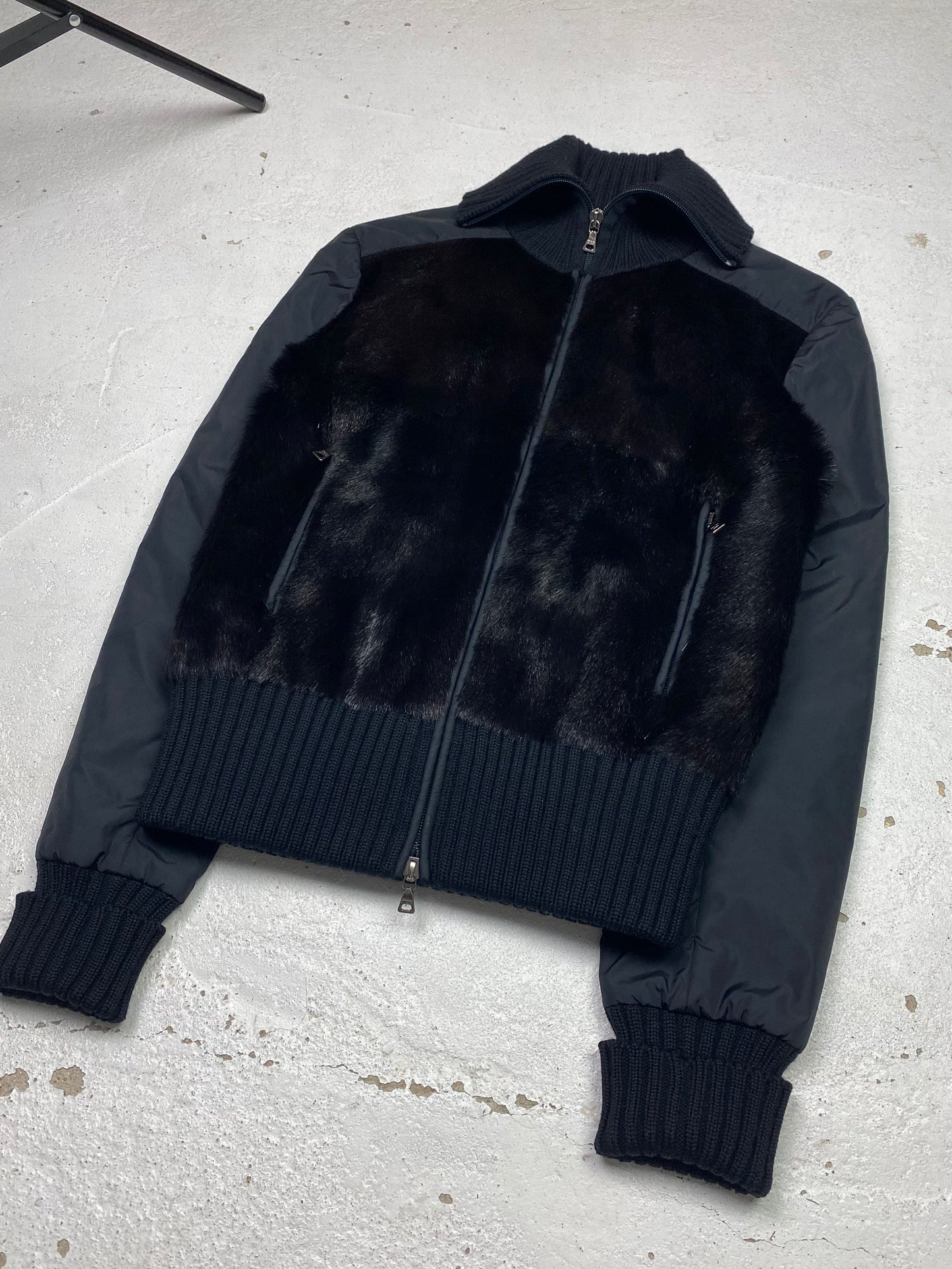 FW 00 Prada Sport Fur Track Jacket