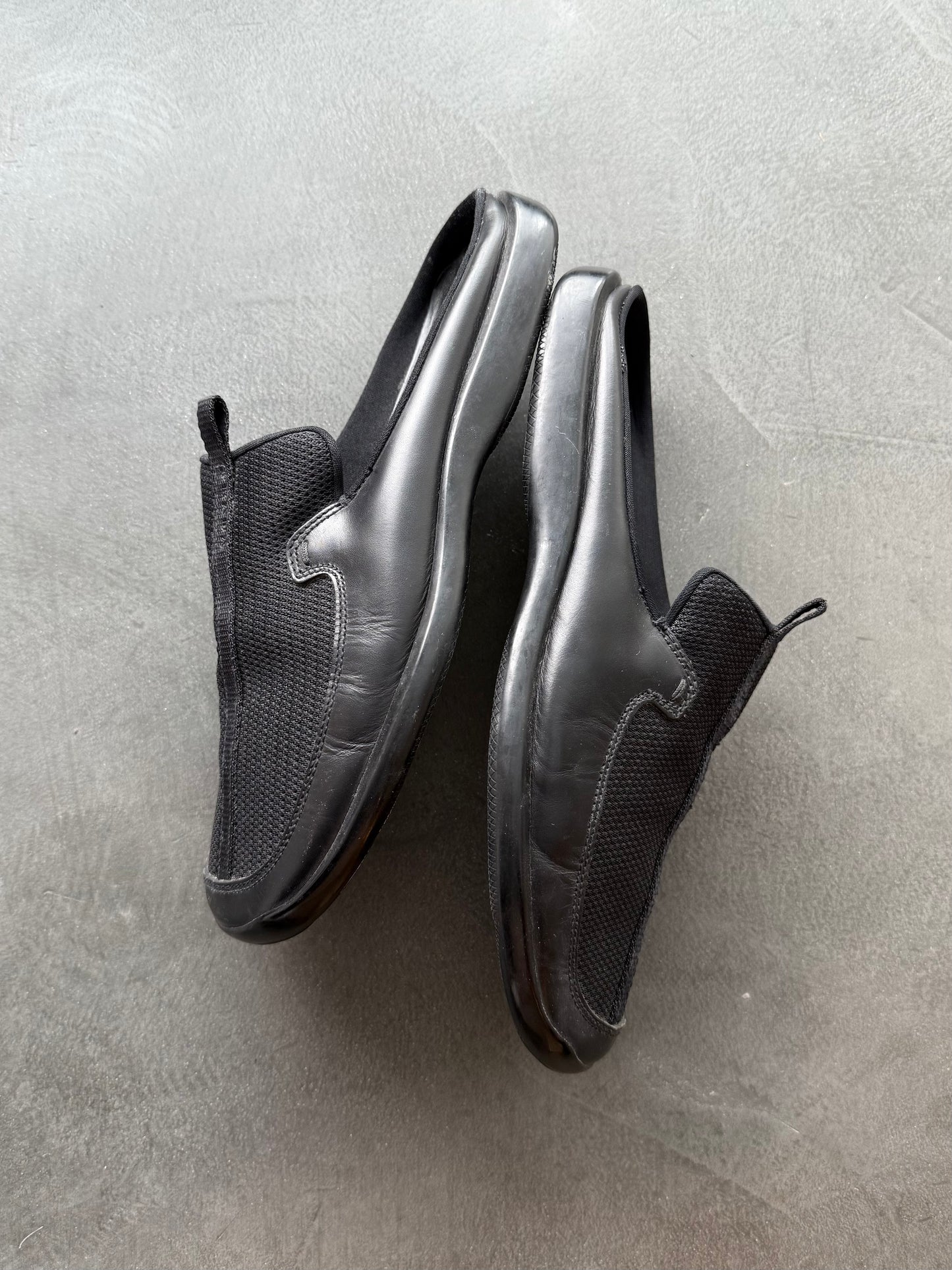 Prada Sport Leather & Mesh Mules