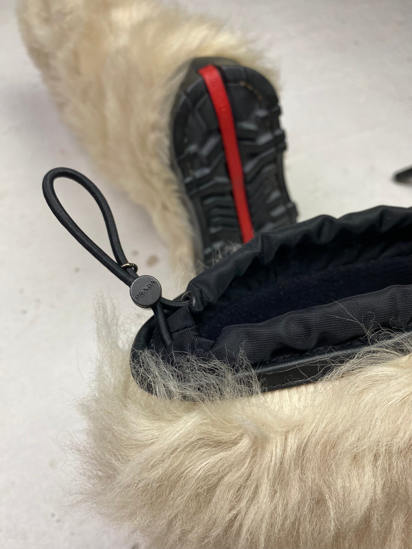 Prada Linea Rossa Fur Boots